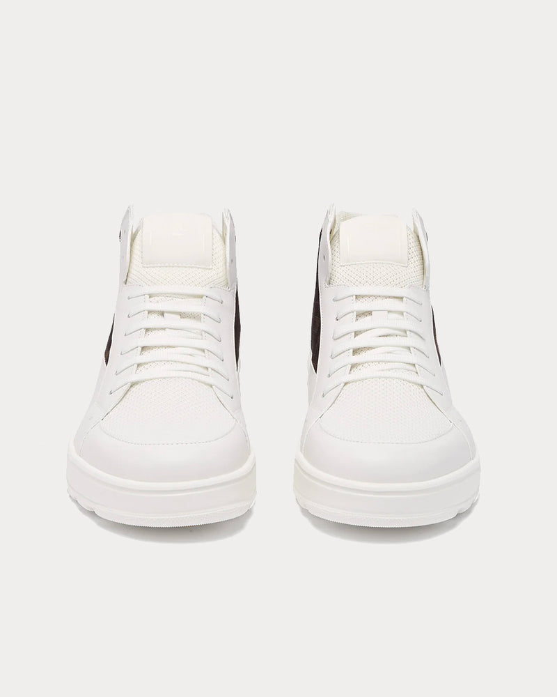 Fendi FF Jacquard White High Top Sneakers - 2