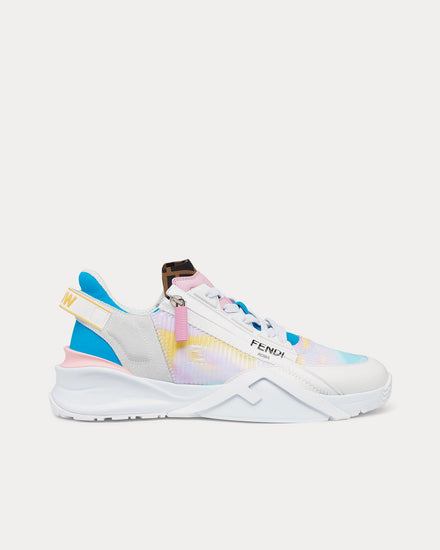 Fendi Flow Fabric Light Blue Low Top Sneakers - 1