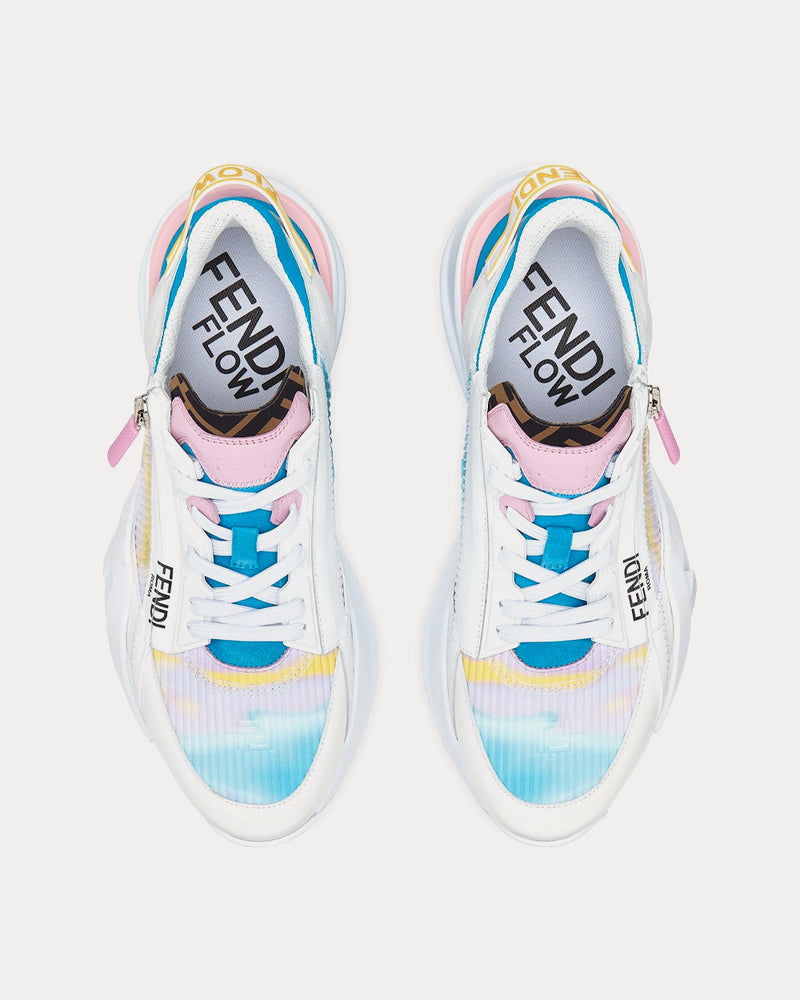 Fendi Flow Fabric Light Blue Low Top Sneakers - 2