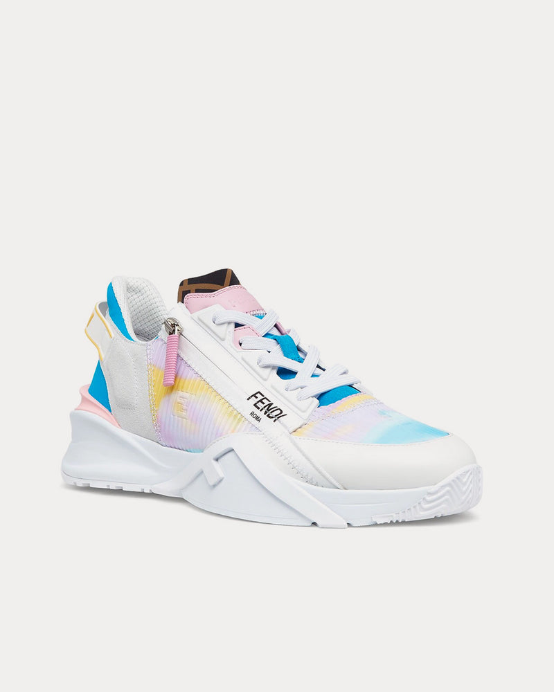 Fendi Flow Fabric Light Blue Low Top Sneakers - 3