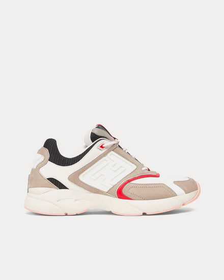 Fendi Faster Nubuck Leather Beige Low Top Sneakers - 1