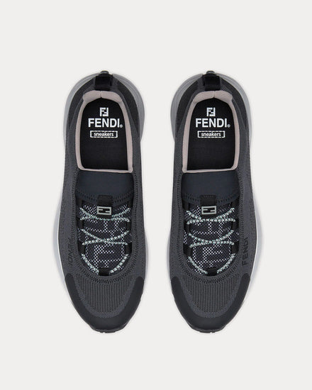 Fendi Faster Mesh Grey Low Top Sneakers - 2
