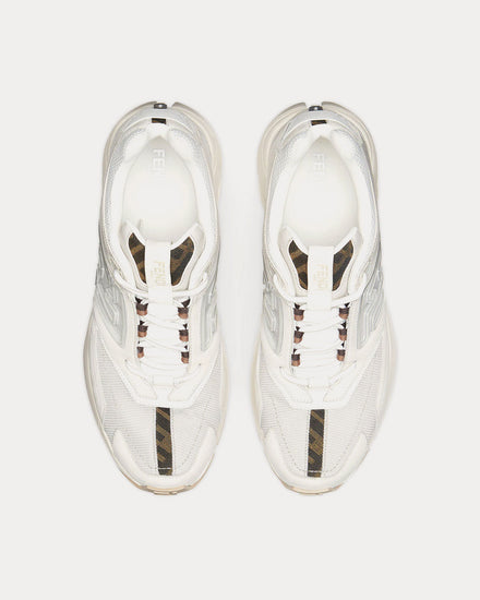 Fendi Faster Leather White Low Top Sneakers - 2