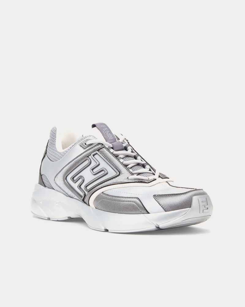 Fendi Faster Nylon Grey Low Top Sneakers - 3