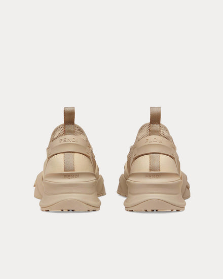 Fendi Flow Mesh Running Beige Slip On Sneakers - 4