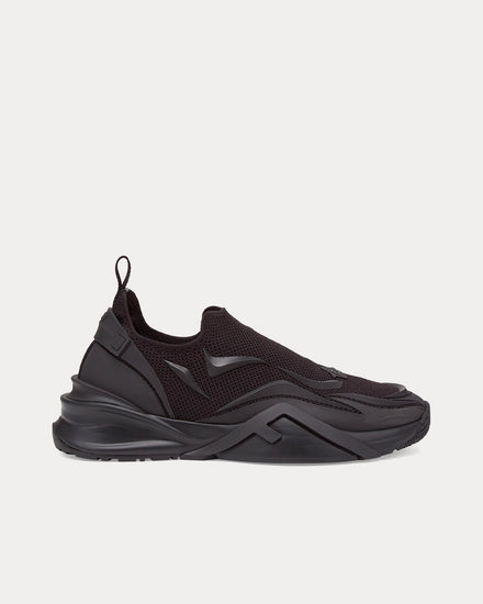 Fendi Flow Mesh Running Black Slip On Sneakers - 1