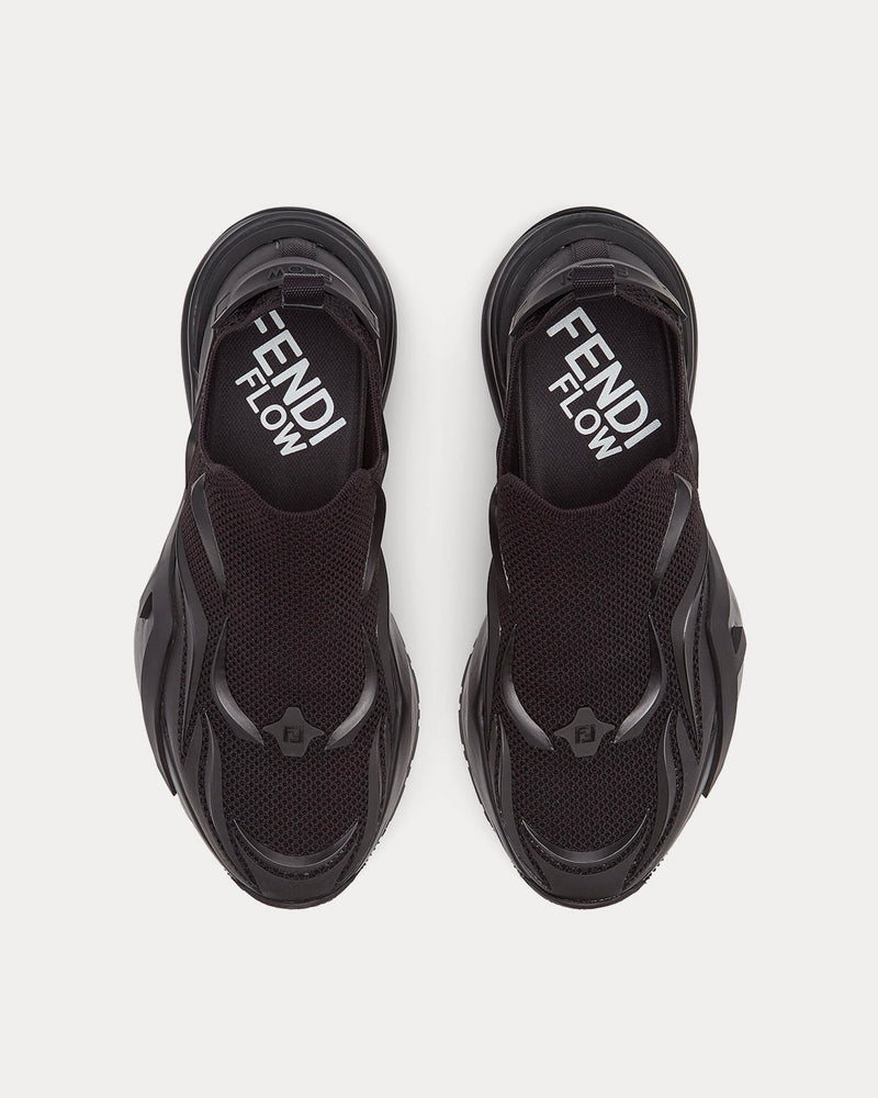 Fendi Flow Mesh Running Black Slip On Sneakers - 2