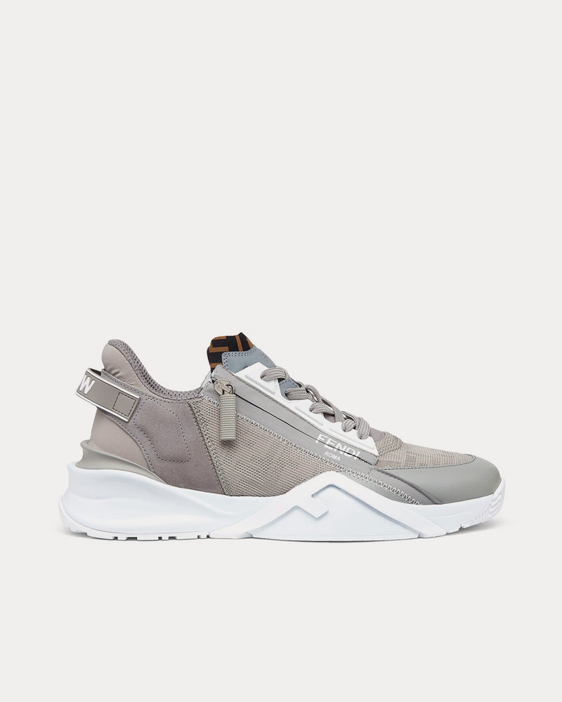 Fendi Flow Fabric Grey Low Top Sneakers - 1