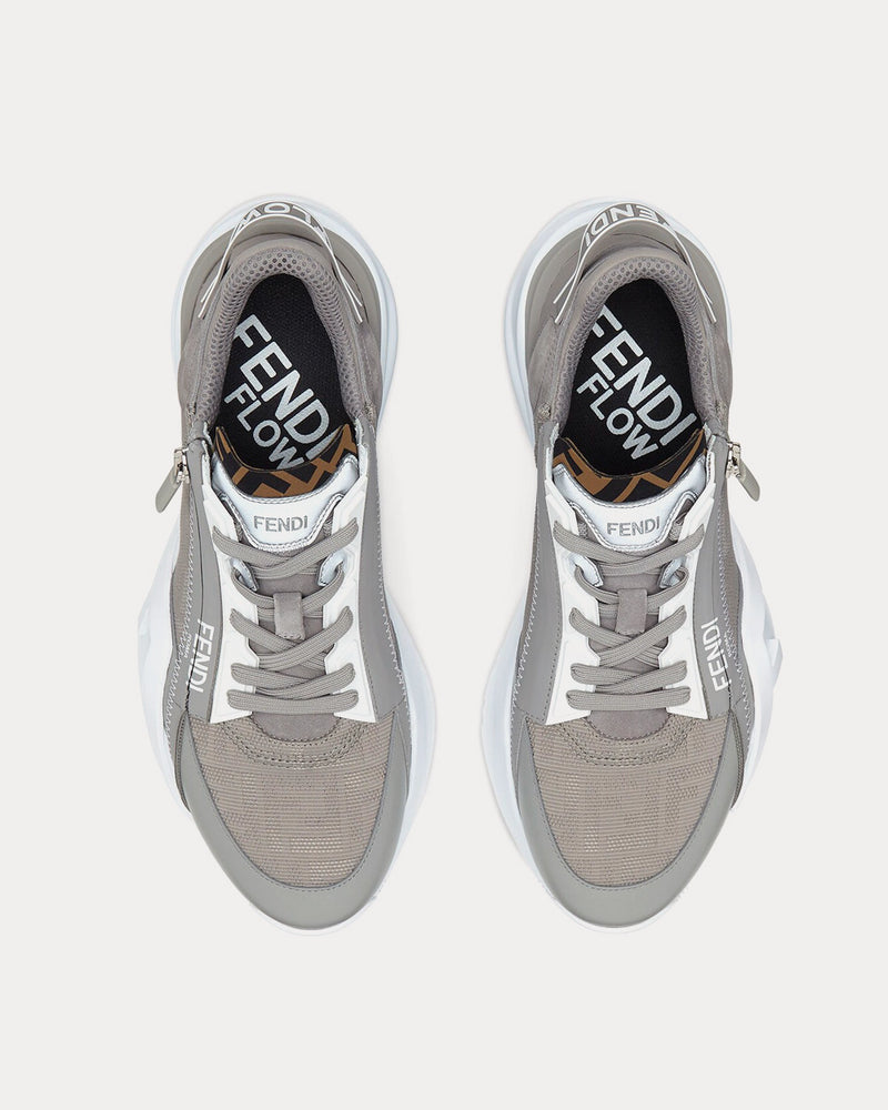 Fendi Flow Fabric Grey Low Top Sneakers - 2