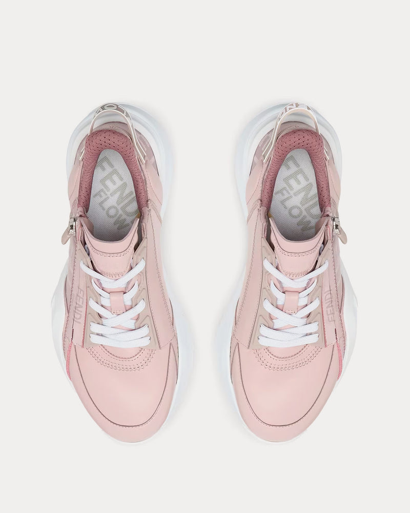 Fendi Flow Leather Pink Low Top Sneakers - 2