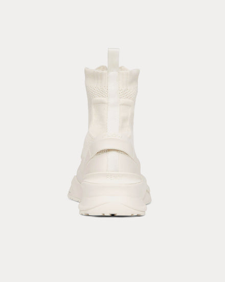 Fendi Flow Mesh White High Top Sneakers - 3