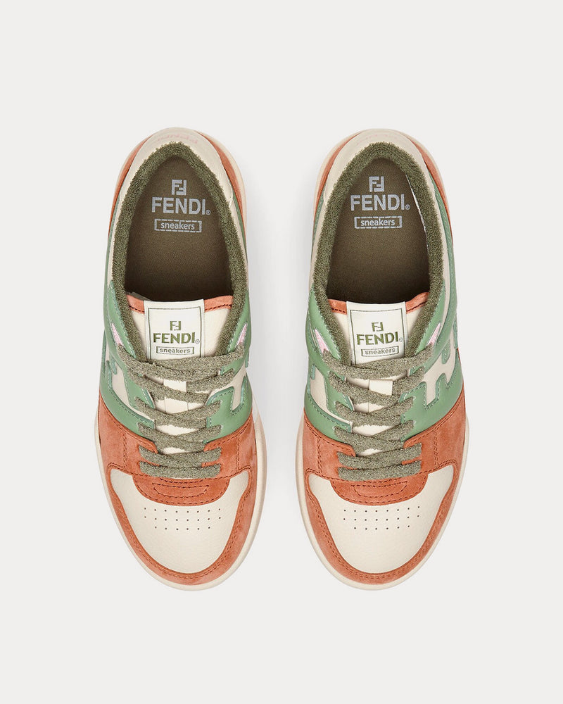 Fendi Match Suede Amaranth Low Top Sneakers - 2