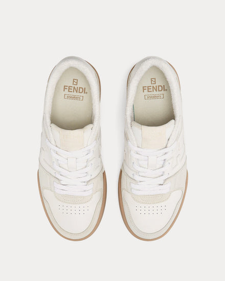Fendi Match Suede White Low Top Sneakers - 2