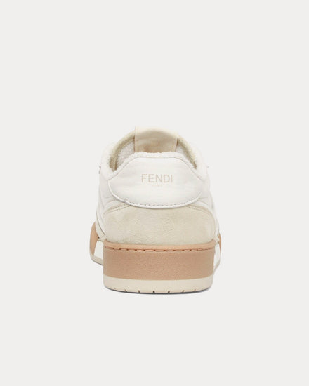 Fendi Match Suede White Low Top Sneakers - 4