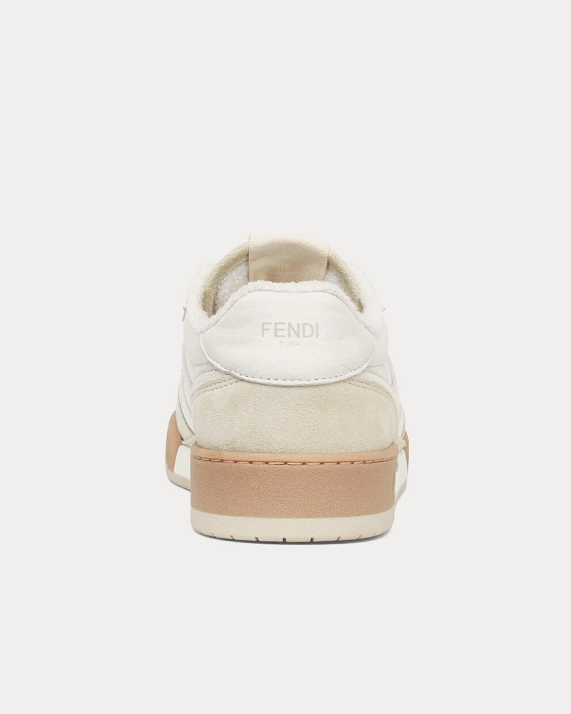 Fendi Match Suede White Low Top Sneakers - 4