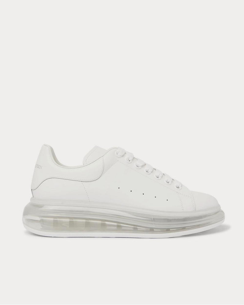 Alexander McQueen Exaggerated-Sole Leather  White low top sneakers - 1