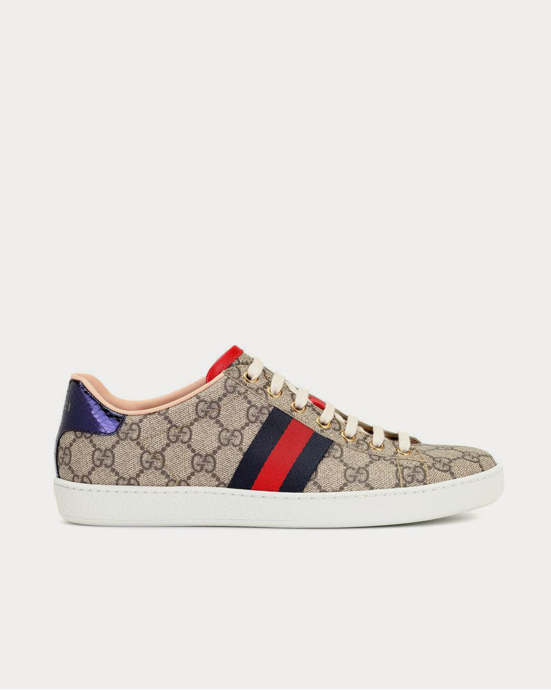 Gucci Ace GG Supreme Brown Low Top Sneakers - 1