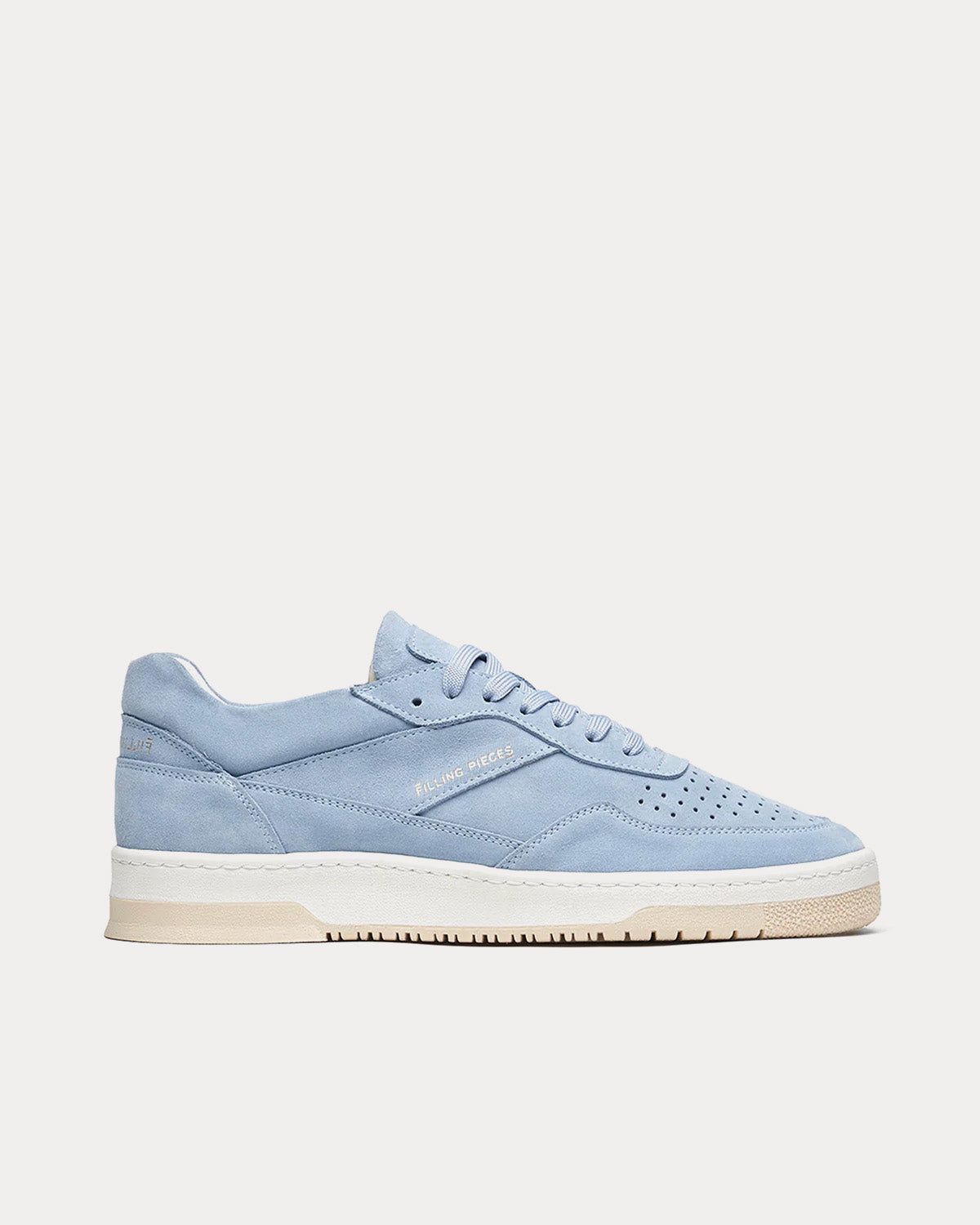 Filling Pieces - Ace Suede Sky Blue Low Top Sneakers