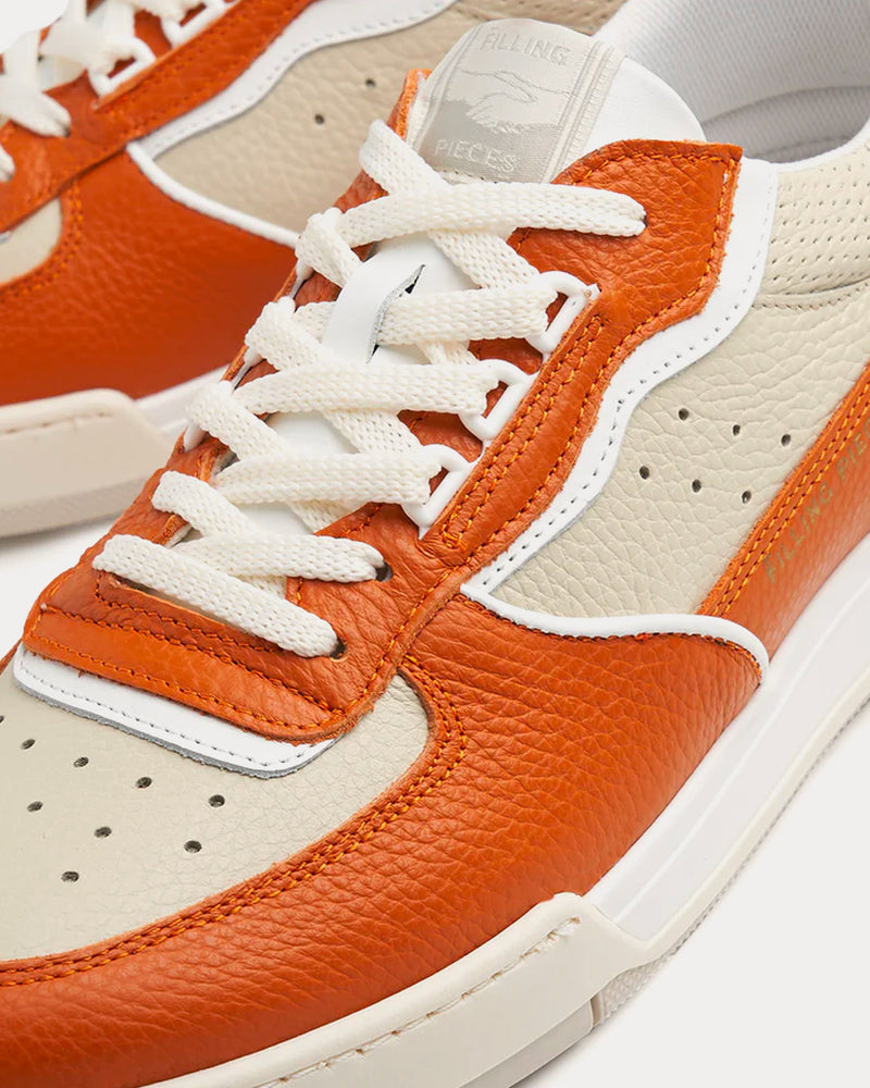 Filling Pieces Curb Line Orange Low Top Sneakers - 3