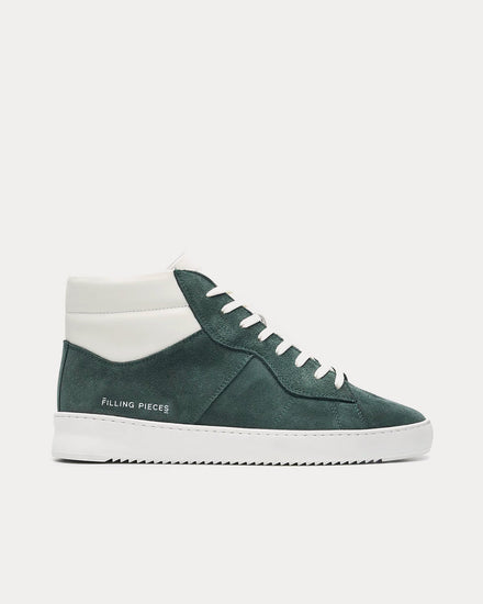 Filling Pieces Court Mix Green Mid Top Sneakers - 1