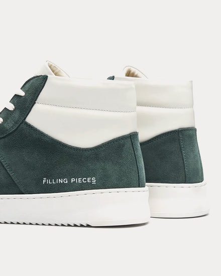 Filling Pieces Court Mix Green Mid Top Sneakers - 3