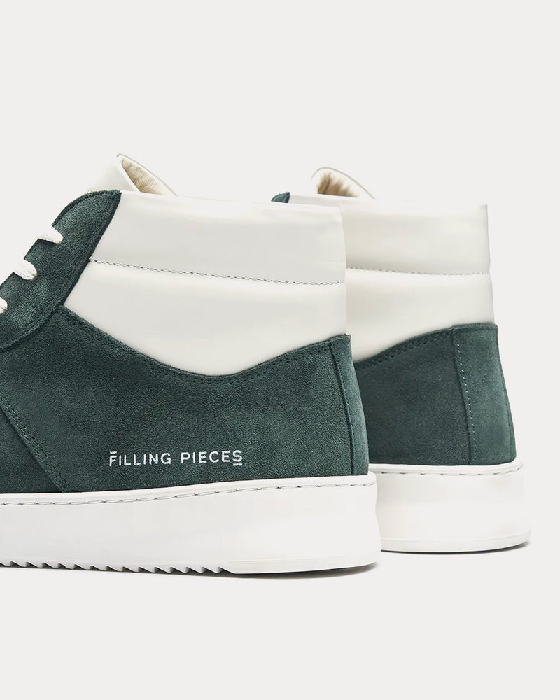 Filling Pieces Court Mix Green Mid Top Sneakers - 3