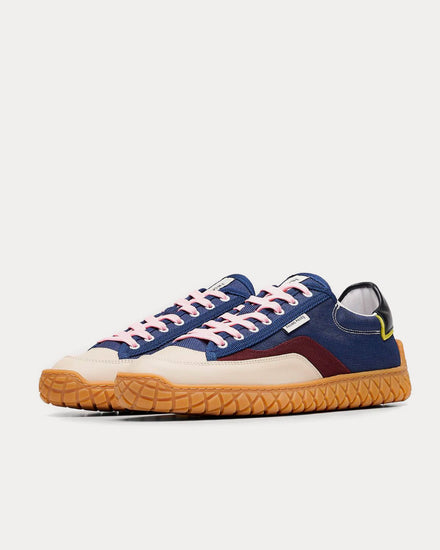 Filling Pieces Breeze Canvas Navy Low Top Sneakers - 3