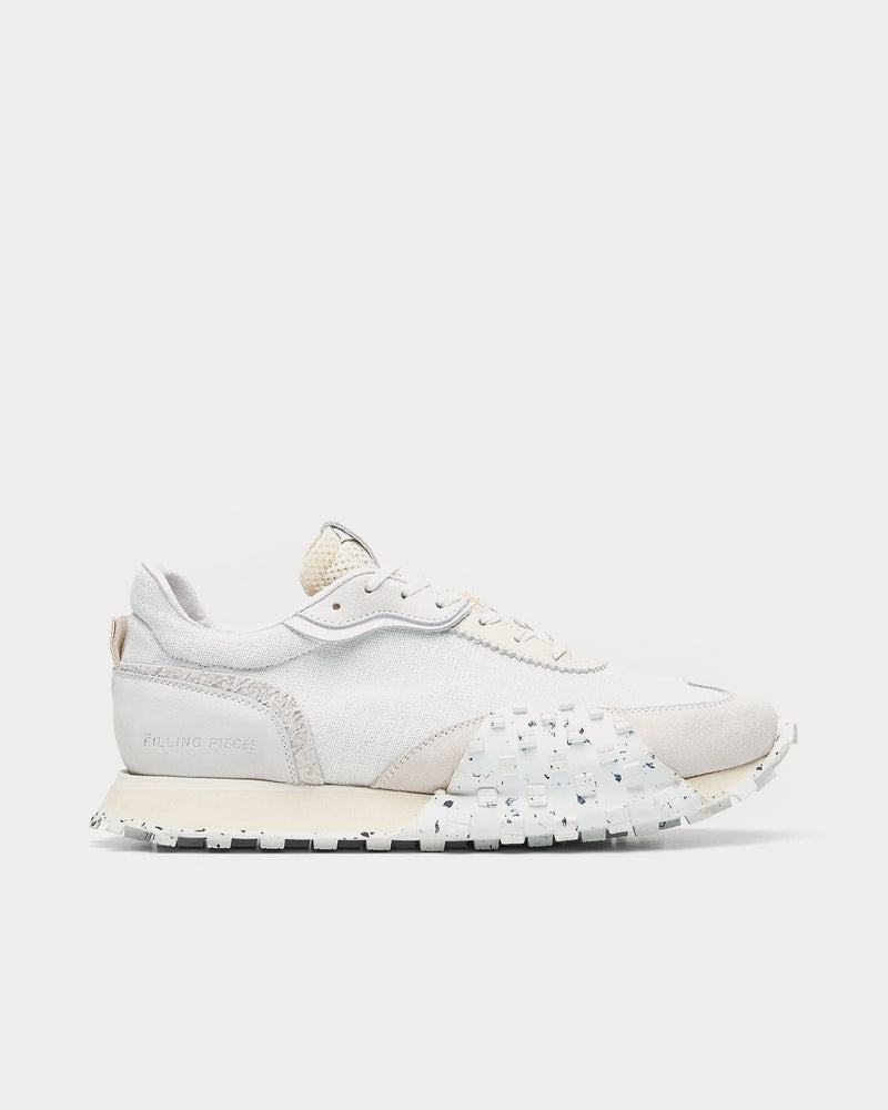 Filling Pieces Crease Runner Sprint All White Low Top Sneakers - 1