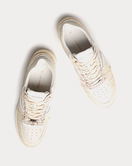 Filling Pieces Curb Fierce White Low Top Sneakers - 2