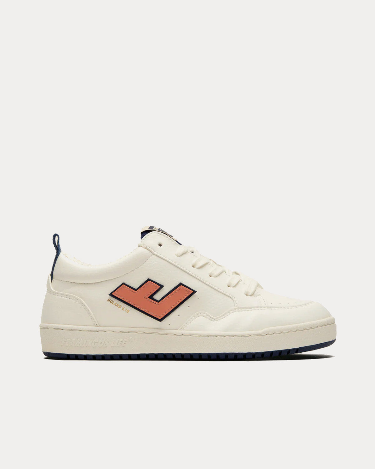 Flamingos' Life - Roland v.10 White / Apricot / Navy Low Top Sneakers