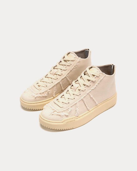 Foot Industry German Canvas Off-White High Top Sneakers - 3