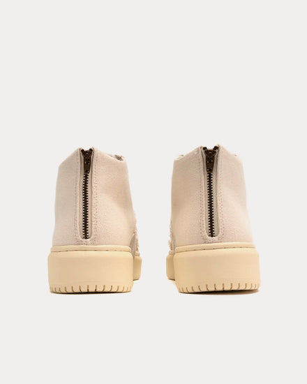 Foot Industry German Canvas Off-White High Top Sneakers - 4