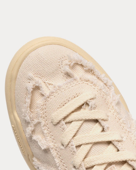 Foot Industry German Canvas Off-White High Top Sneakers - 5
