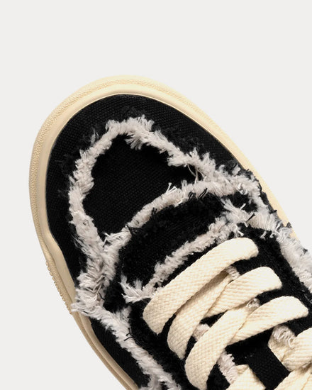 Foot Industry Urban Basketball Canvas Black Low Top Sneakers - 5