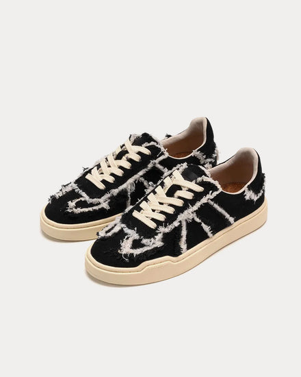 Foot Industry Urban German Canvas Black Low Top Sneakers - 3