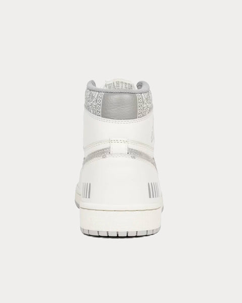 One In The Chamber Gun Metal White High Top Sneakers