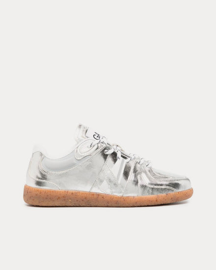 Ganni Vegea Metallic Silver Low Top Sneakers - 1