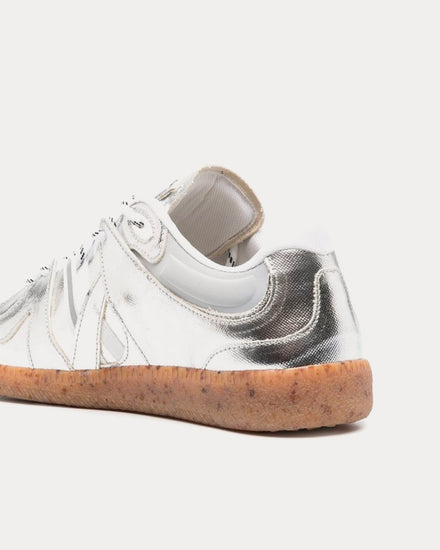 Ganni Vegea Metallic Silver Low Top Sneakers - 3
