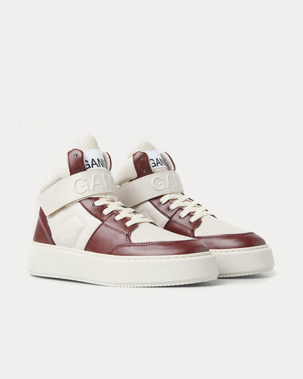 Ganni Sporty Cupsole Brown / White High Top Sneakers - 2