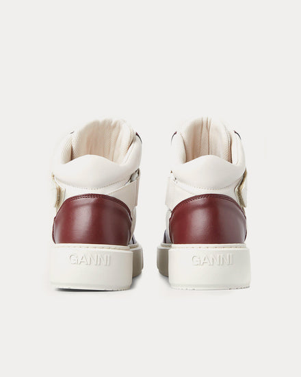 Ganni Sporty Cupsole Brown / White High Top Sneakers - 3