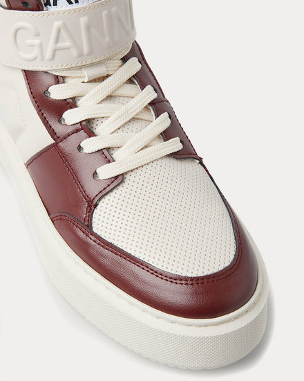 Ganni Sporty Cupsole Brown / White High Top Sneakers - 4