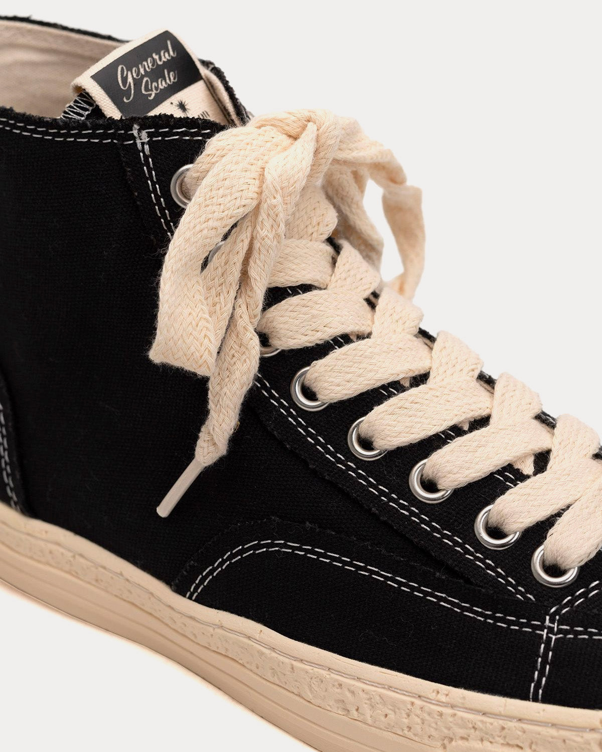 General Scale By Maison Mihara Yasuhiro - Past Sole Canvas Black High Top Sneakers