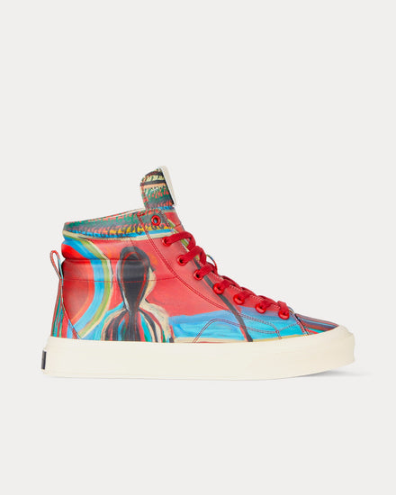 Givenchy x Josh Smith City in Reaper Print Leather Multi High Top Sneakers - 1