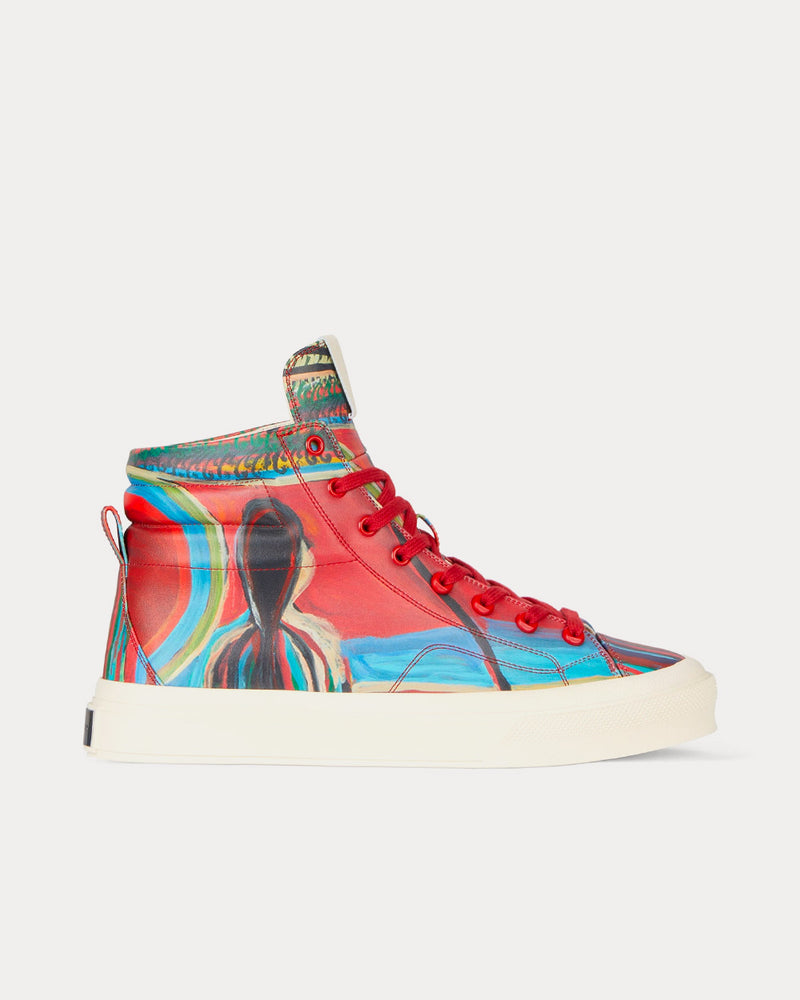 Givenchy x Josh Smith City in Reaper Print Leather Multi High Top Sneakers - 1