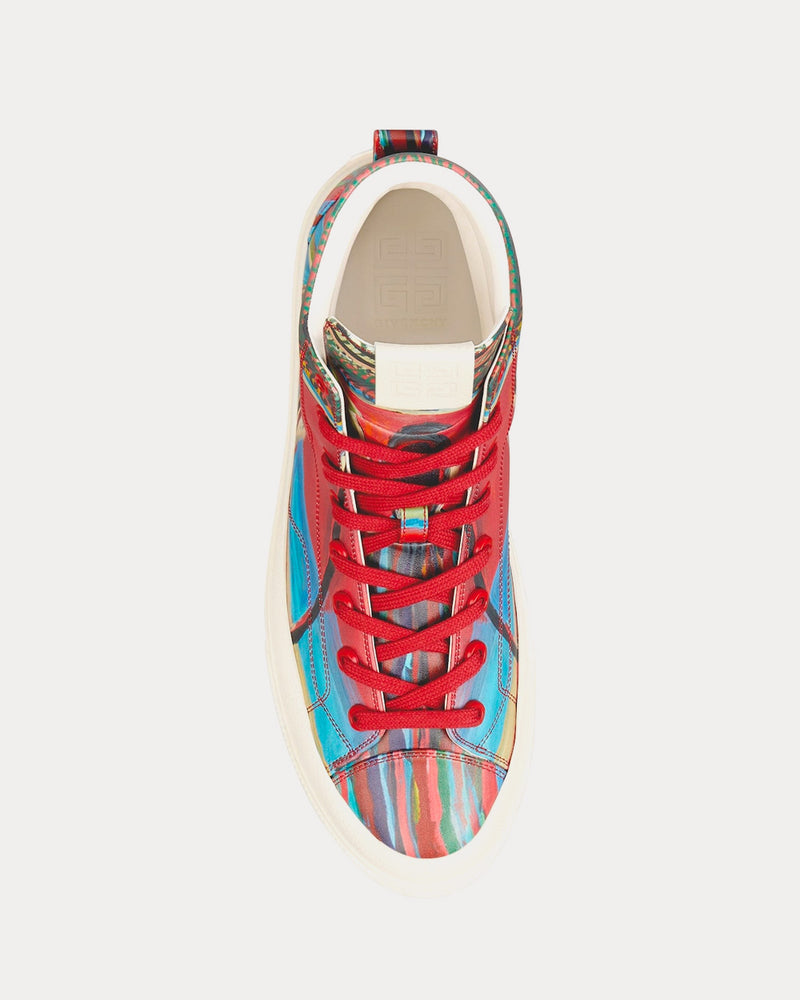 Givenchy x Josh Smith City in Reaper Print Leather Multi High Top Sneakers - 2