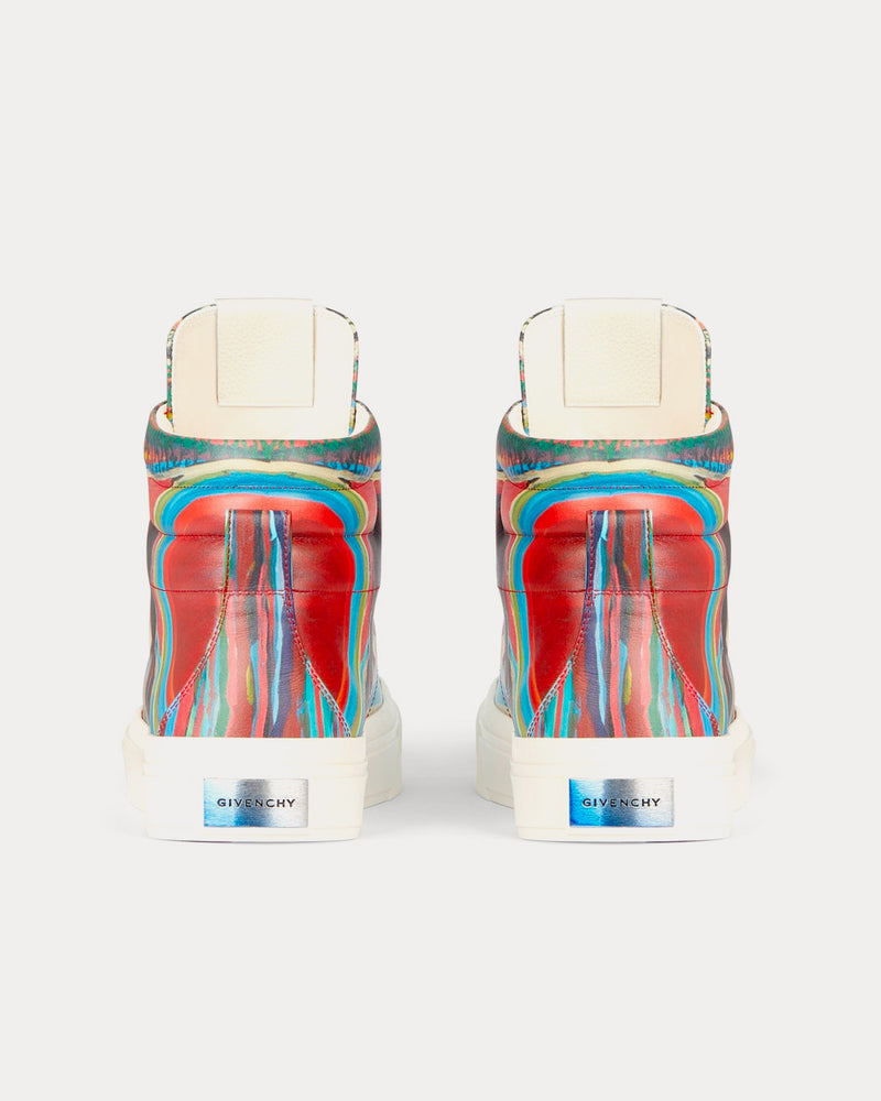 Givenchy x Josh Smith City in Reaper Print Leather Multi High Top Sneakers - 4