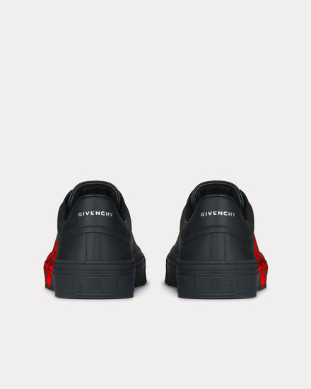 Givenchy City Sport 4G Spray Print Black / Dark Orange Low Top Sneakers - 4
