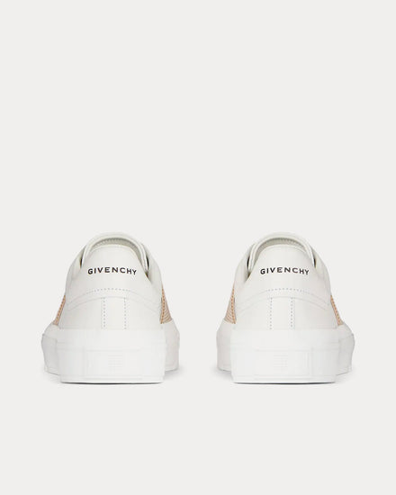 Givenchy City Sport in Leather with Givenchy Webbing White / Beige Low Top Sneakers - 3