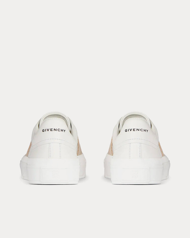Givenchy City Sport in Leather with Givenchy Webbing White / Beige Low Top Sneakers - 3