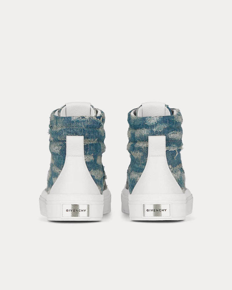 Givenchy City Destroyed Denim High Top Sneakers - 4